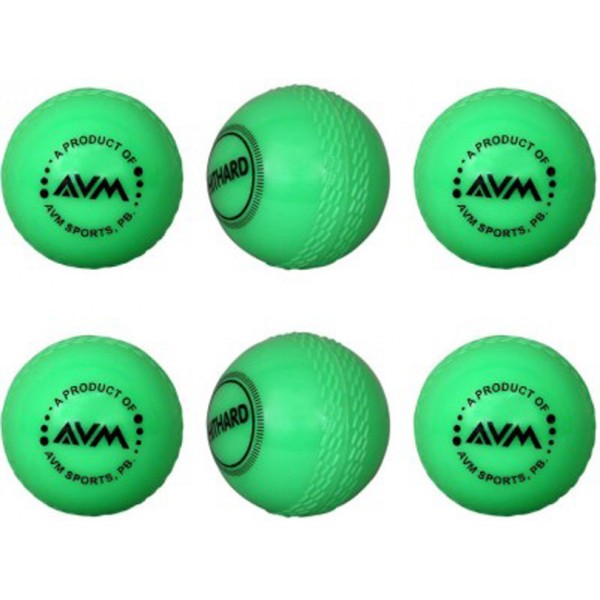 AVM Green Wind Cricket Ball (Pack of 6)